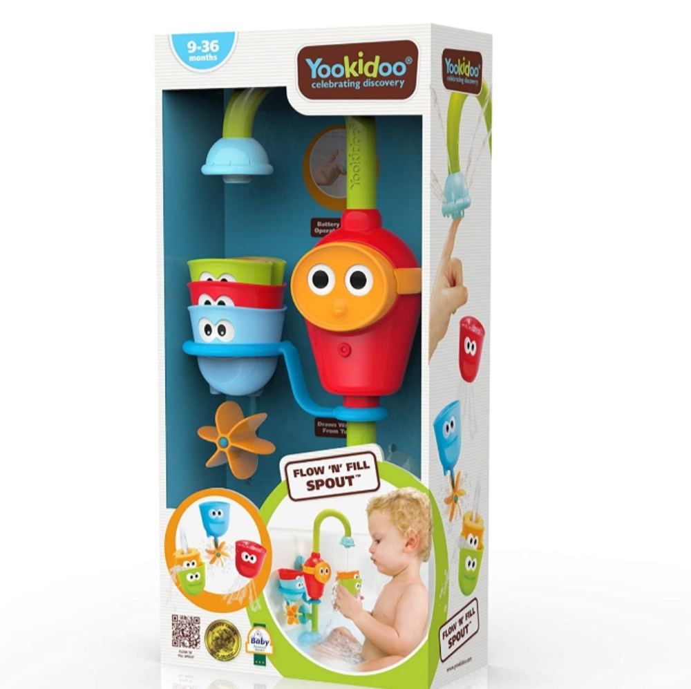 Brand new Yookidoo flow 'n' fill spout. Bathtub toy.